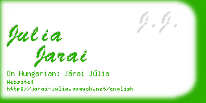 julia jarai business card